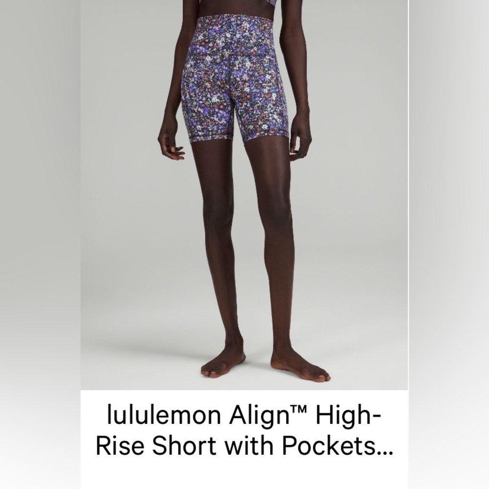 Like New Lululemon Floral Align Short. Size 12.